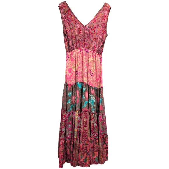 Paani Bohemian Multicolor Maxi Dress Large - Picture 2 of 5